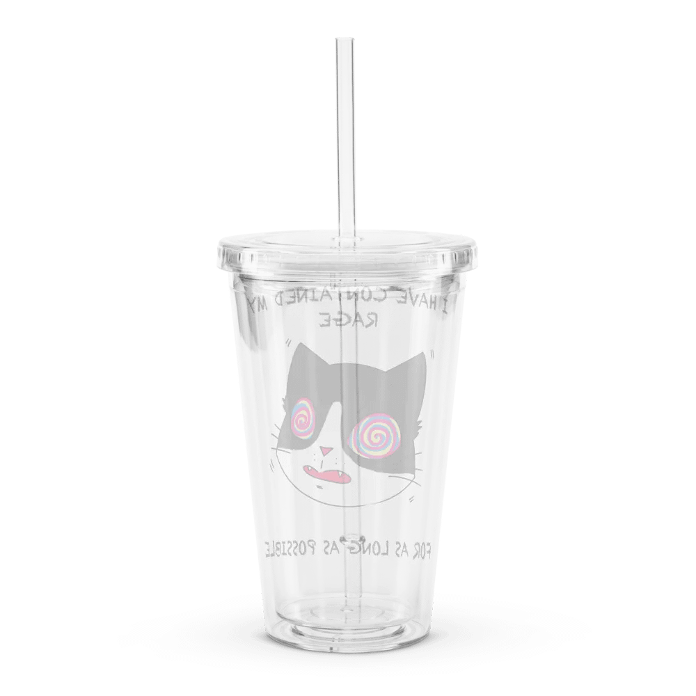 Rage Cat Clear Plastic Tumbler product image (2)