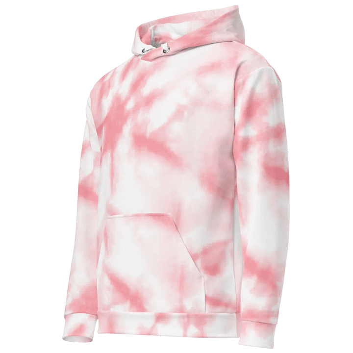 Pink Tie-Dye Blank Canvas Hoodie – Soft, Sporty, & Eco-Friendly product image (2)