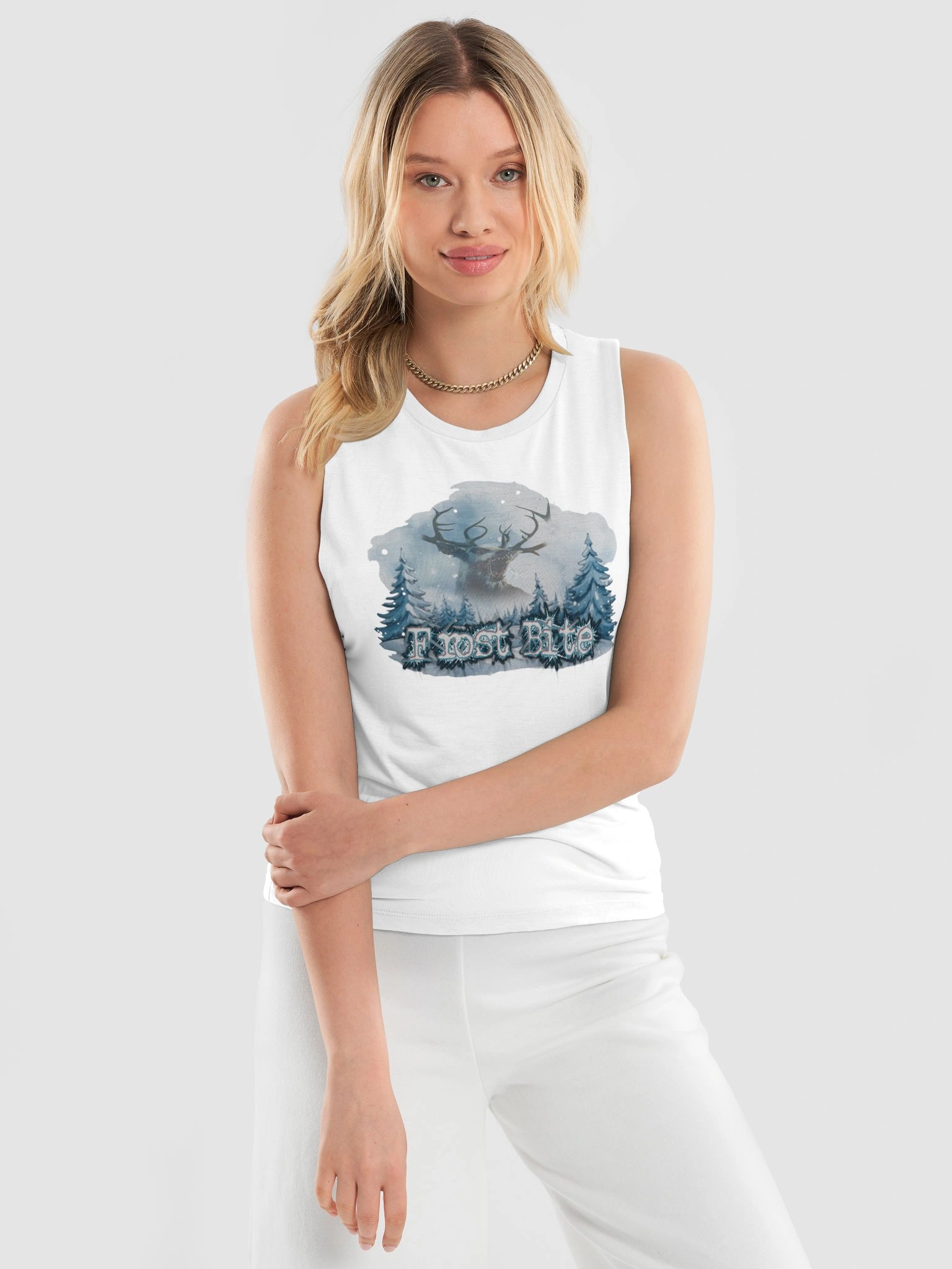 Frost Bite Deer Women's Muscle Tank product image (3)