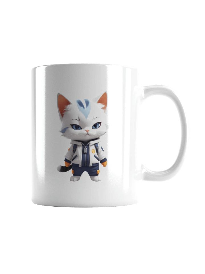Cool Cartoon Cat White Mug product image (2)