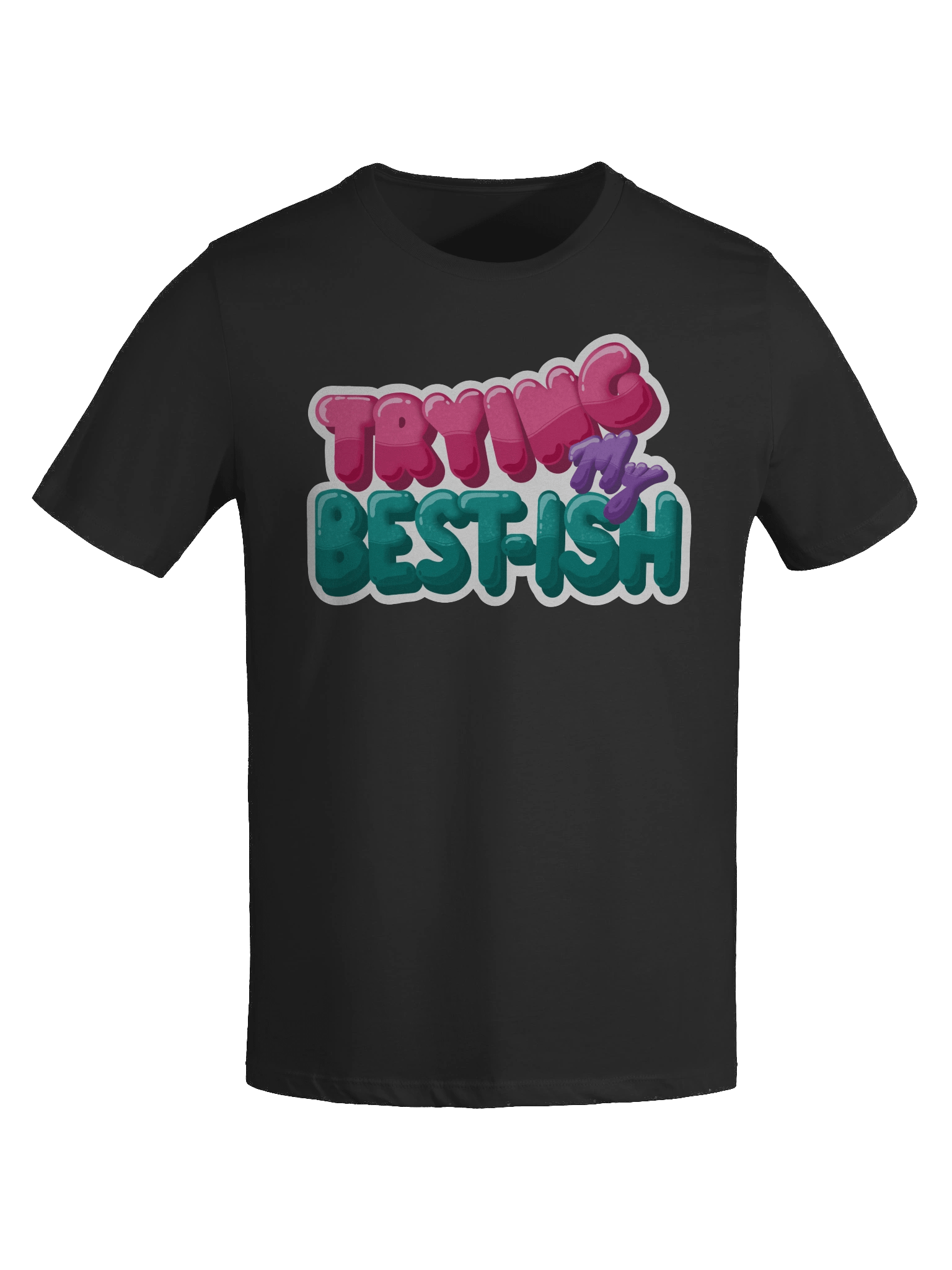 “TRYING MY BEST-ISH” - Kawaiifiti Style - Women's Relaxed-fit T-Shirt (Dark) product image (7)