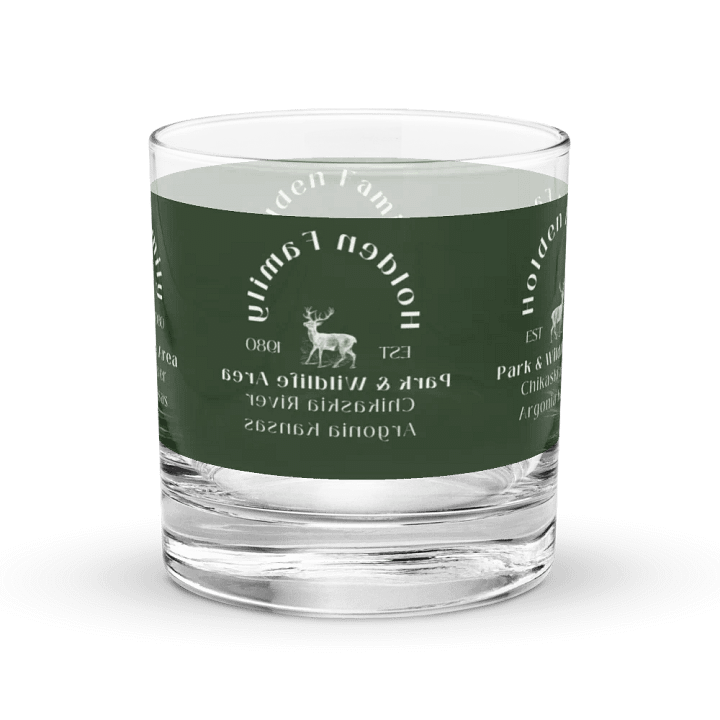 H H Ranch Deer Logo Rocks Glass product image (2)