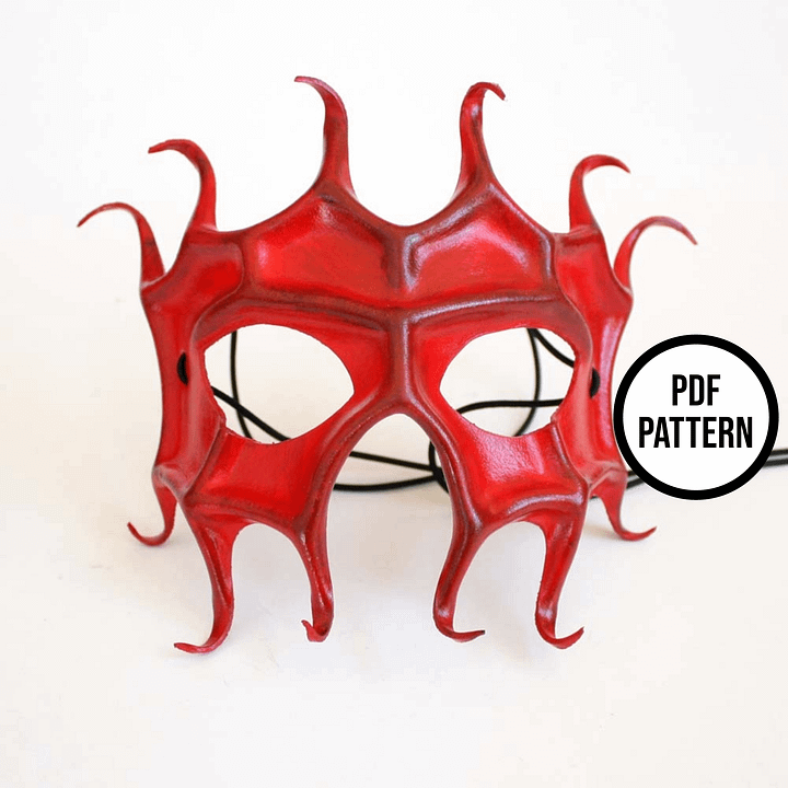 Leather Mask - PDF Pattern for Leatherwork product image (2)