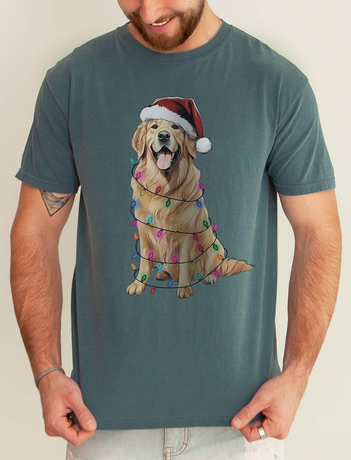 Funny Golden Retriever Christmas T-Shirt for Goldie Paw-rents product image (1)