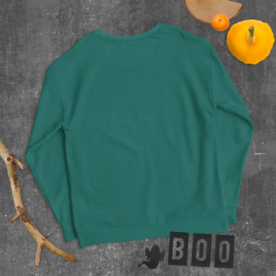 Plain Medium Teal Green True Summer Unisex Recycled Polyester Heavyweight Premium Sweatshirt by Treasure Pie product image (11)