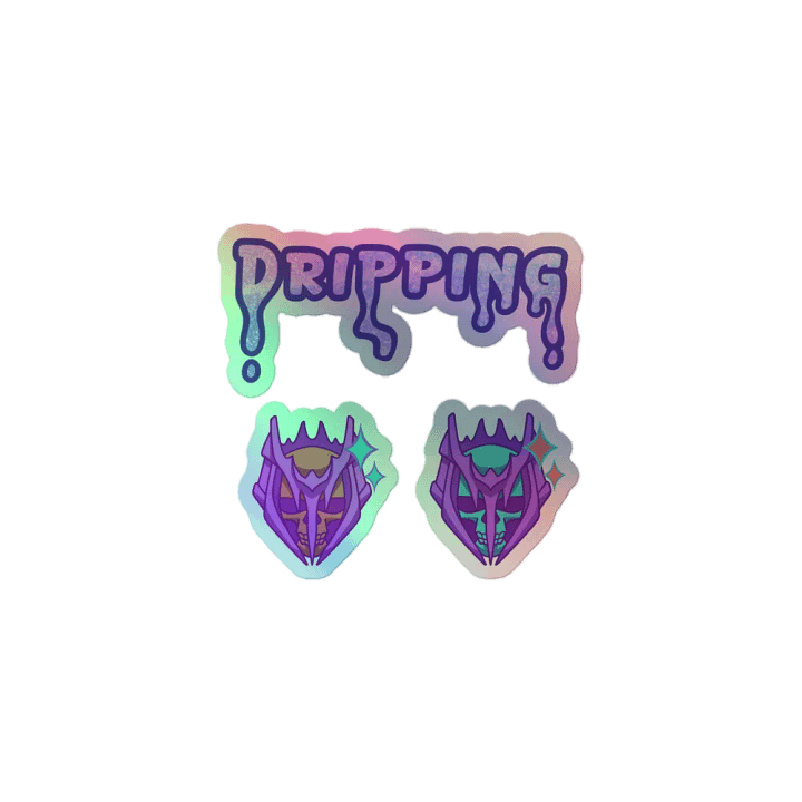 Dripping Warlock Holographic Stickers product image (1)