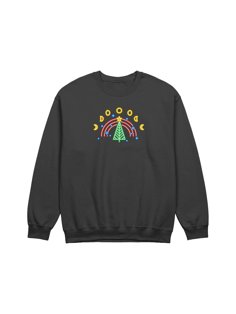 Neon Christmas Tree Moon Phases Sweatshirt 3540 product image (1)