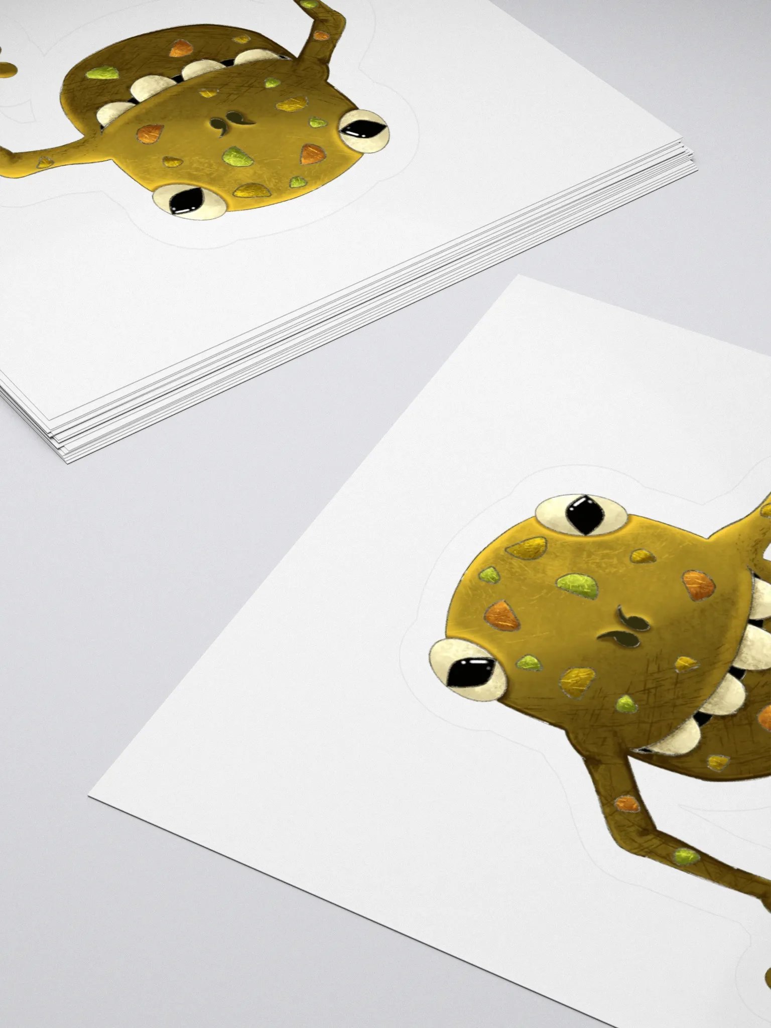 Little Monster Froad Kiss Cut Stickers product image (10)