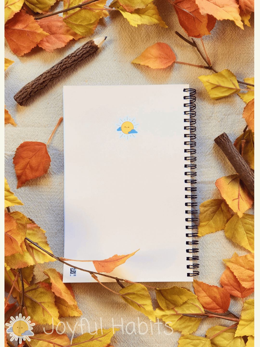 Autumn Daydreams Spiral Notebook/Journal (Cream) product image (2)
