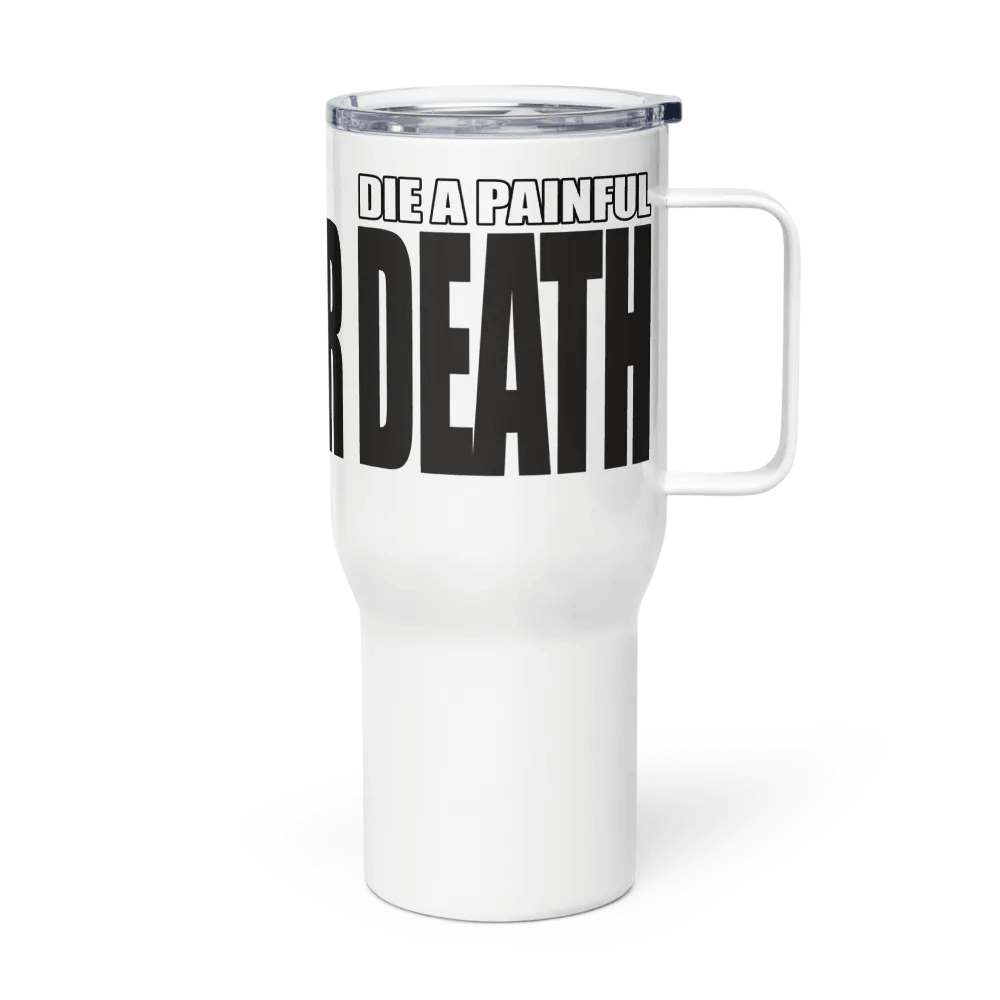 Coffee Or Death Travel Mug With Handle product image (3)