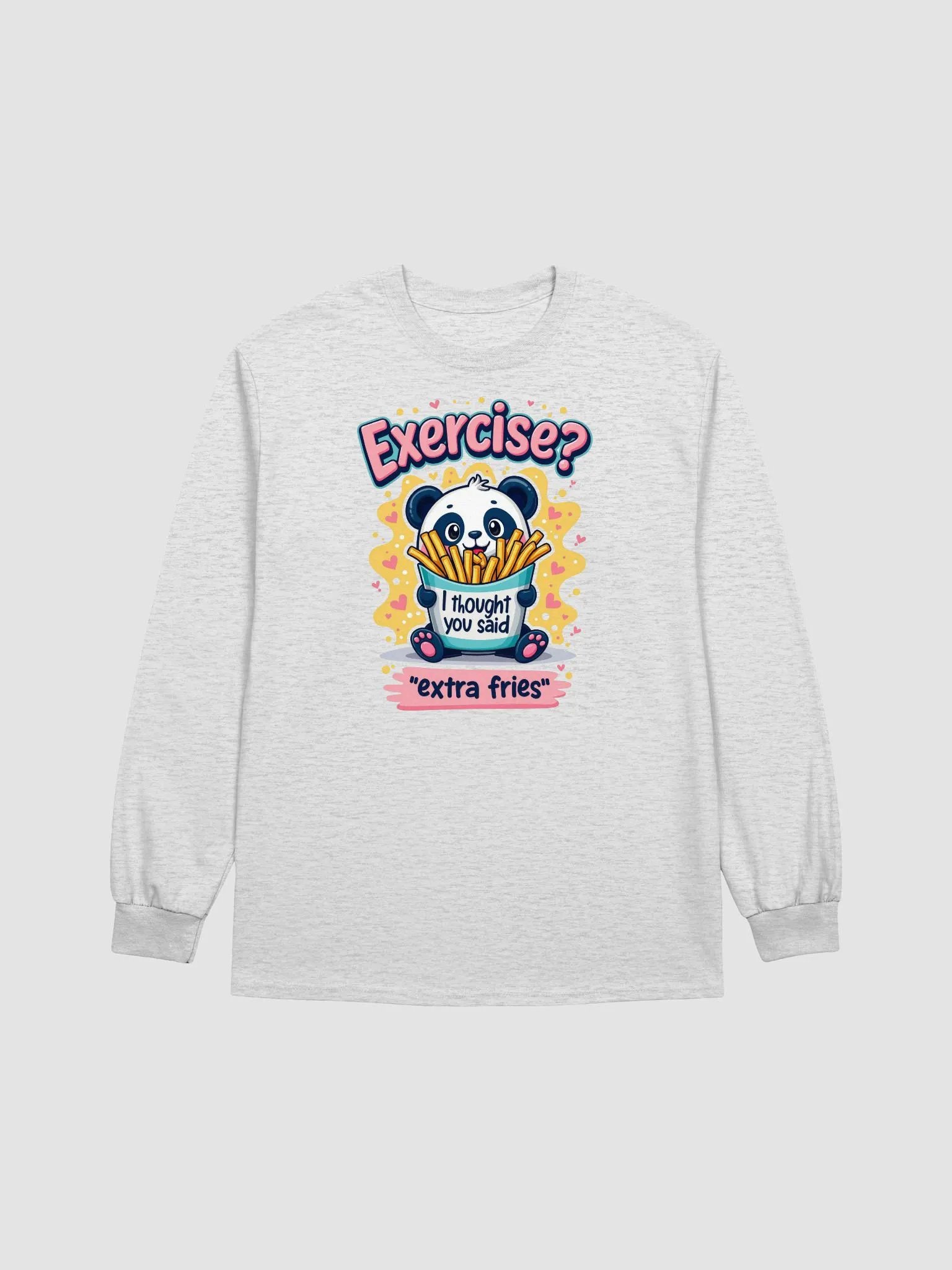 Extra Fries Panda Long Sleeve Tee product image (12)