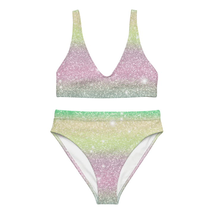 Glitter Unicorn Texture Design High Waisted Bikini (12) product image (2)