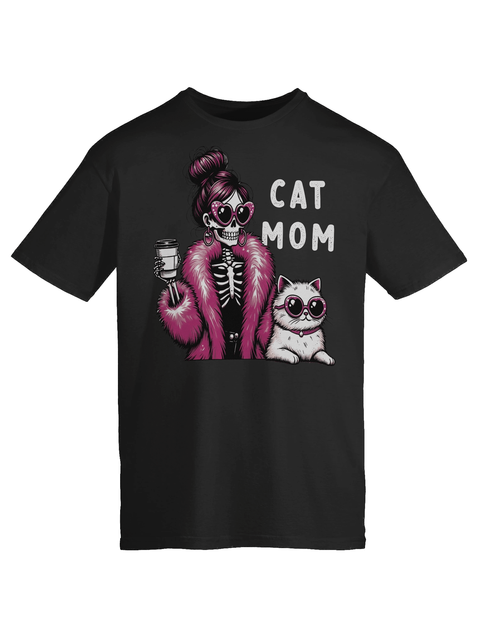 Cat Mom Skeleton T-Shirt product image (41)