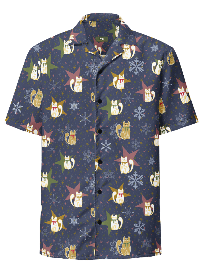 Star Kitties Oversized Button-Down Shirt product image (1)