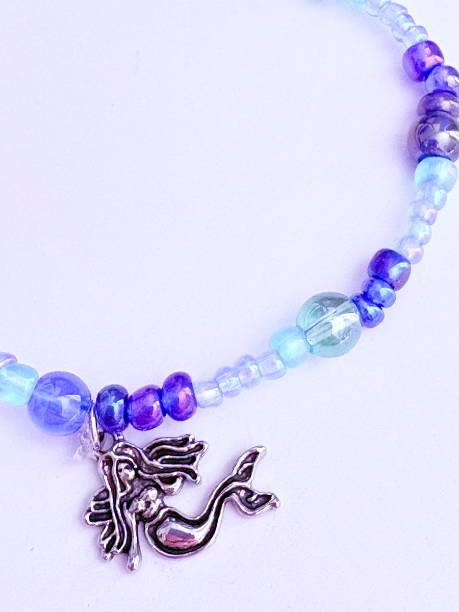 Handmade 7.5" Mermaid Charm Bracelet | Coastal Charm Jewelry by Monique Faella Designs™ | MFD-00066 product image (2)