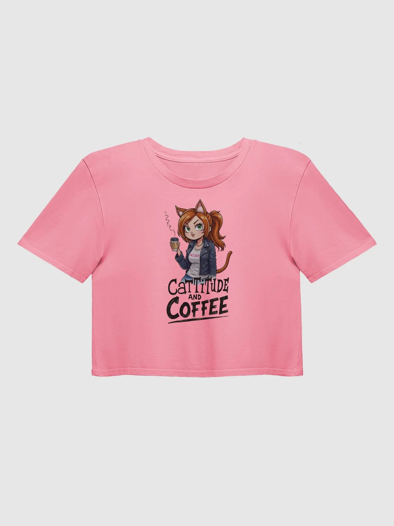 Cattitude & Coffee Women's Crop Top product image (5)