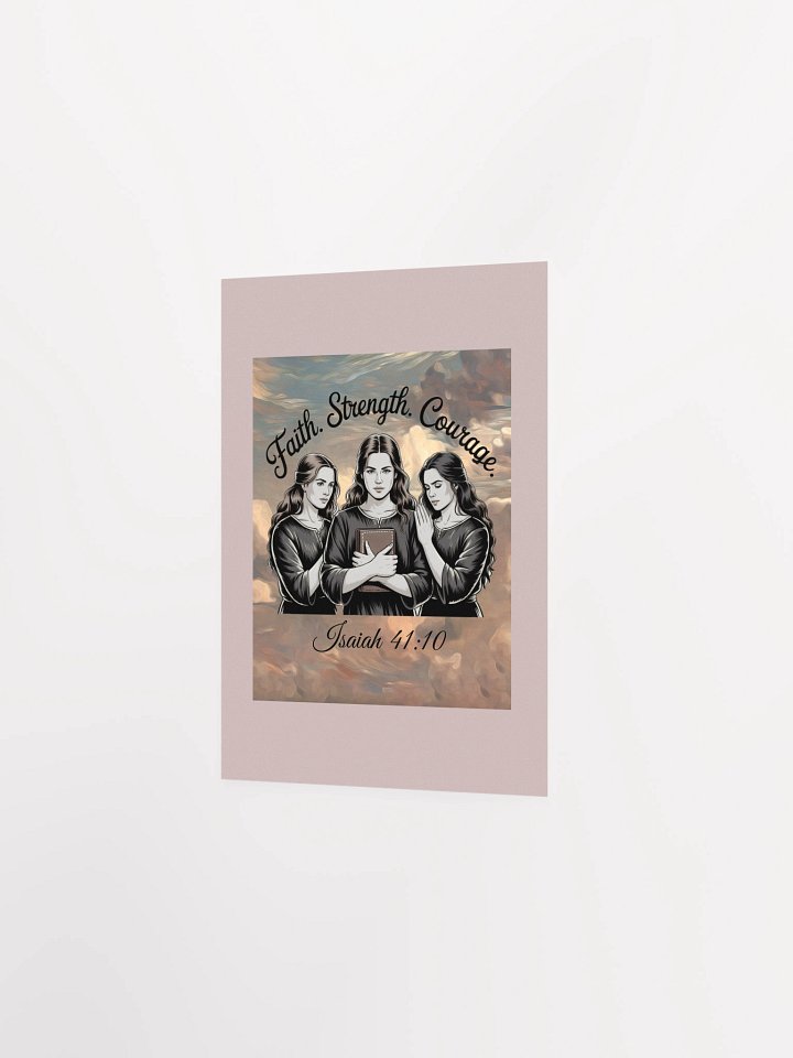 Faith Strength Courage Christin Matte Paper Poster - Printable product image (2)