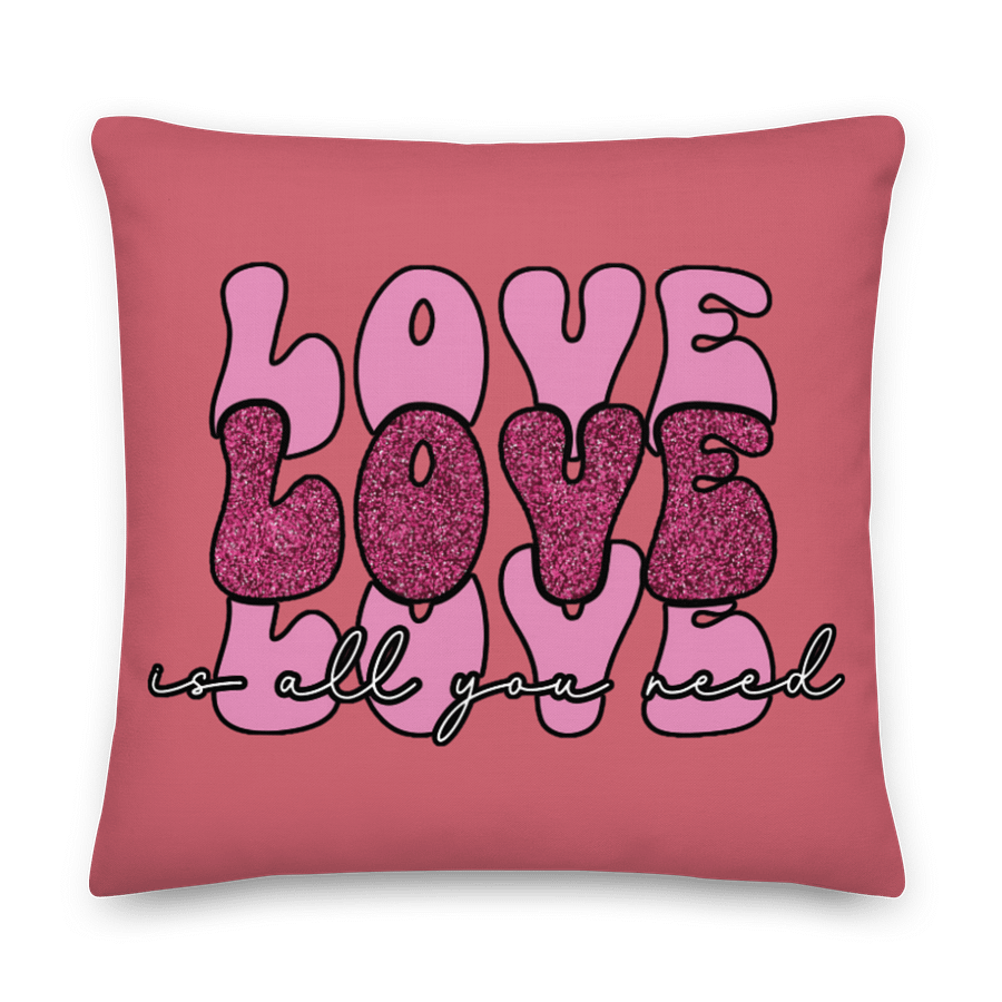 Love is All You Need Glitter Pillow product image (1)