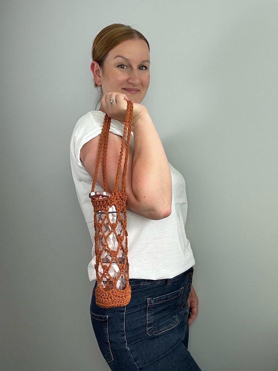 Lace Crochet Water Bottle Holder Pattern PDF Ebook product image (9)