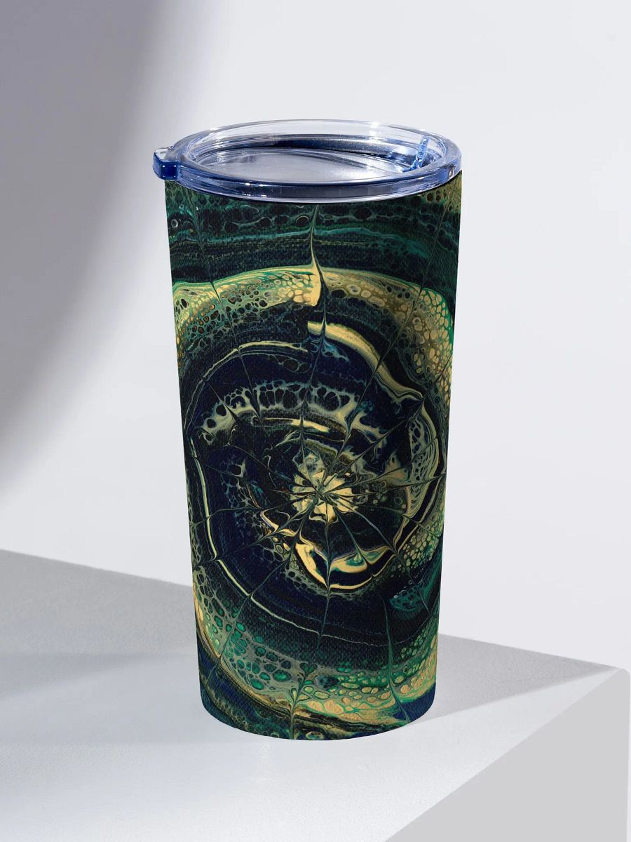Midnight Halo - Abstract Acrylic Ring Pour, 20oz Stainless Steel Tumbler product image (2)