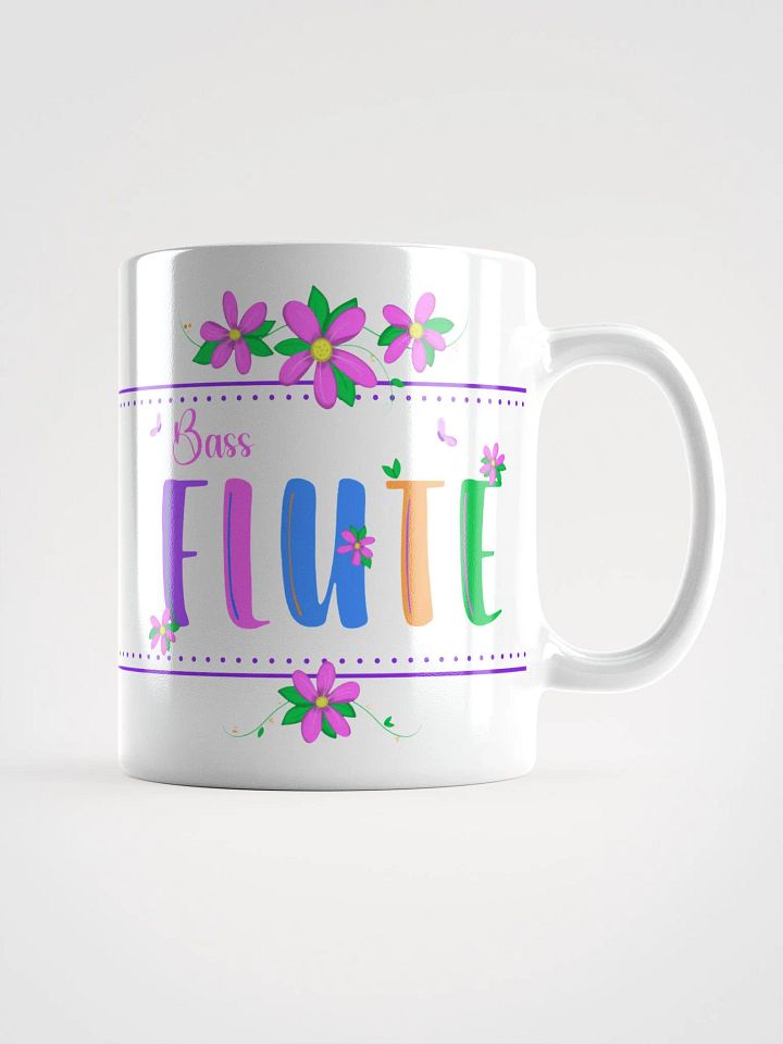Floral Flutes White Glossy Mug - Bass product image (1)