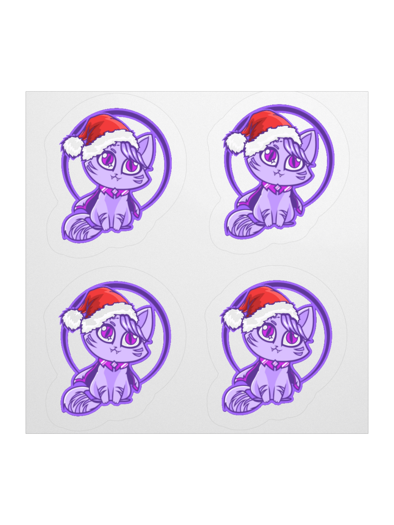 Jolly Christmas Cat - Kiss Cut Stickers product image (1)
