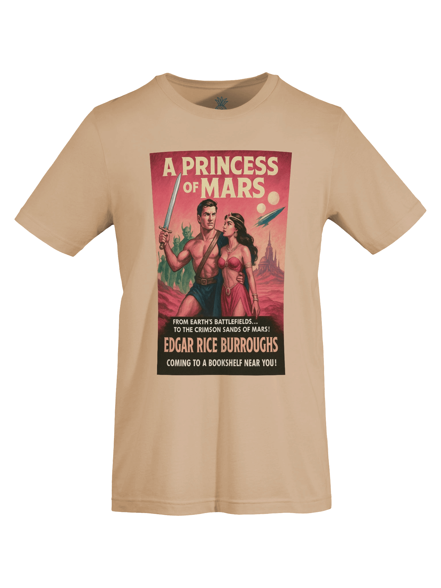 "A Princess of Mars" 1950's Faux Retro Film Poster Edgar Rice Burroughs Unisex T-Shirt product image (91)