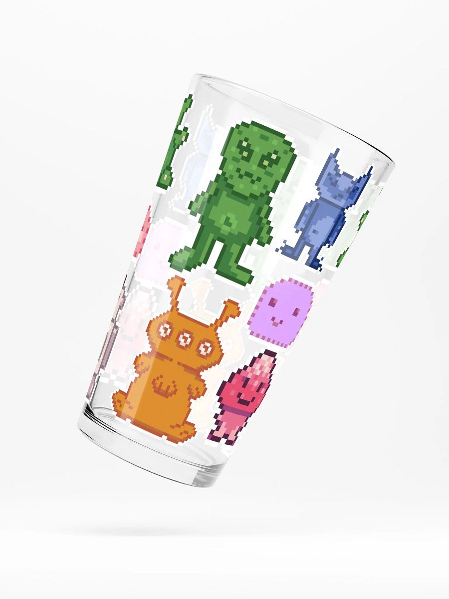 Outta Space Pixels (Aliens) pint glass product image (5)