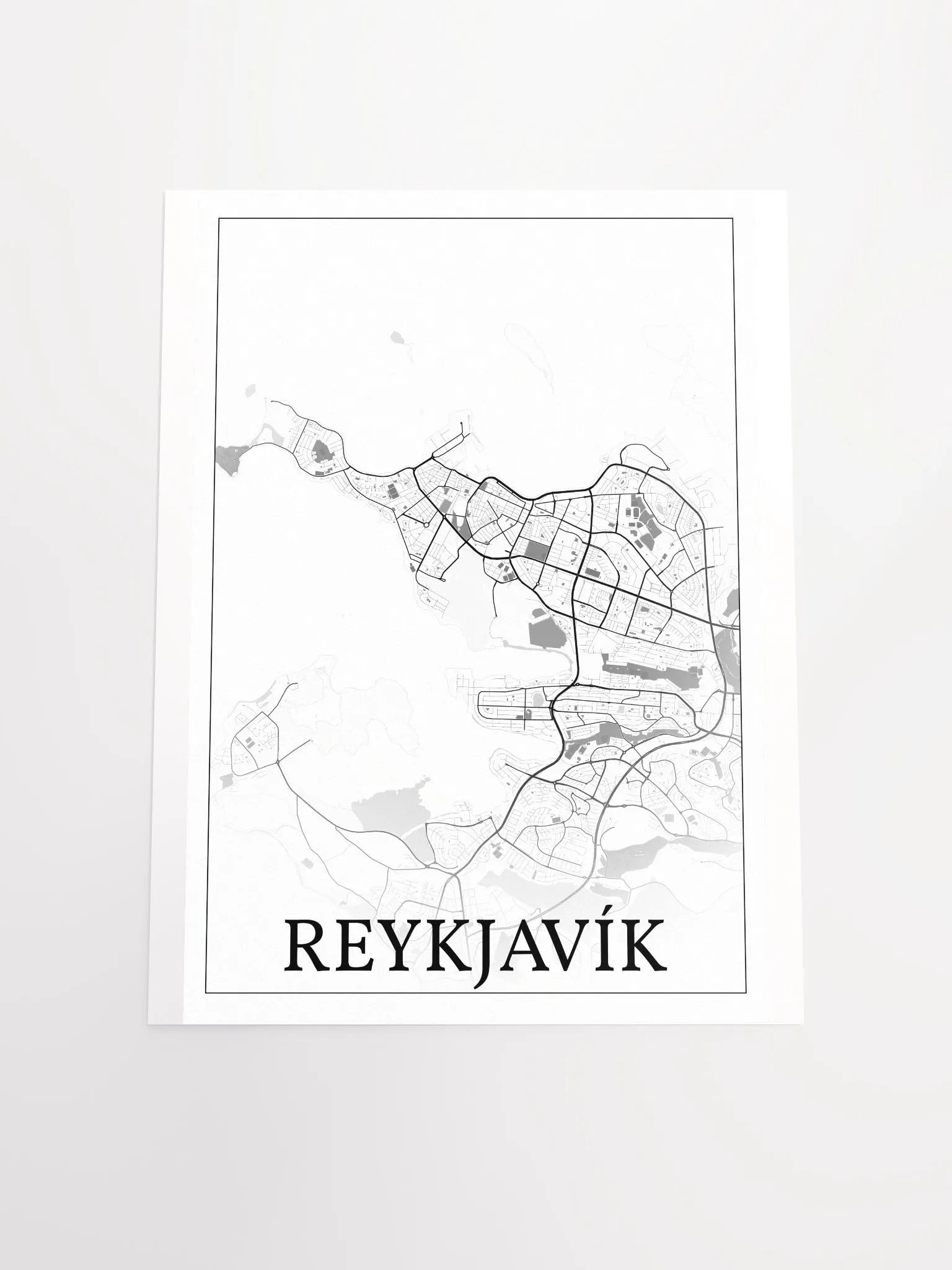 Reykjavik, Iceland, city map print product image (20)