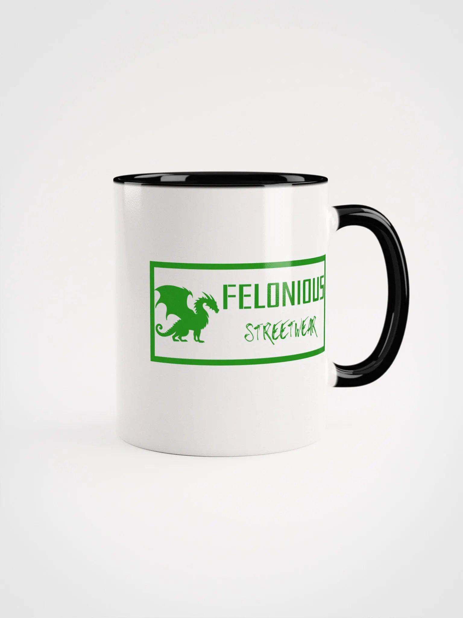 Felonious Streetwear Dragon Green Logo Ceramic Mug product image (7)