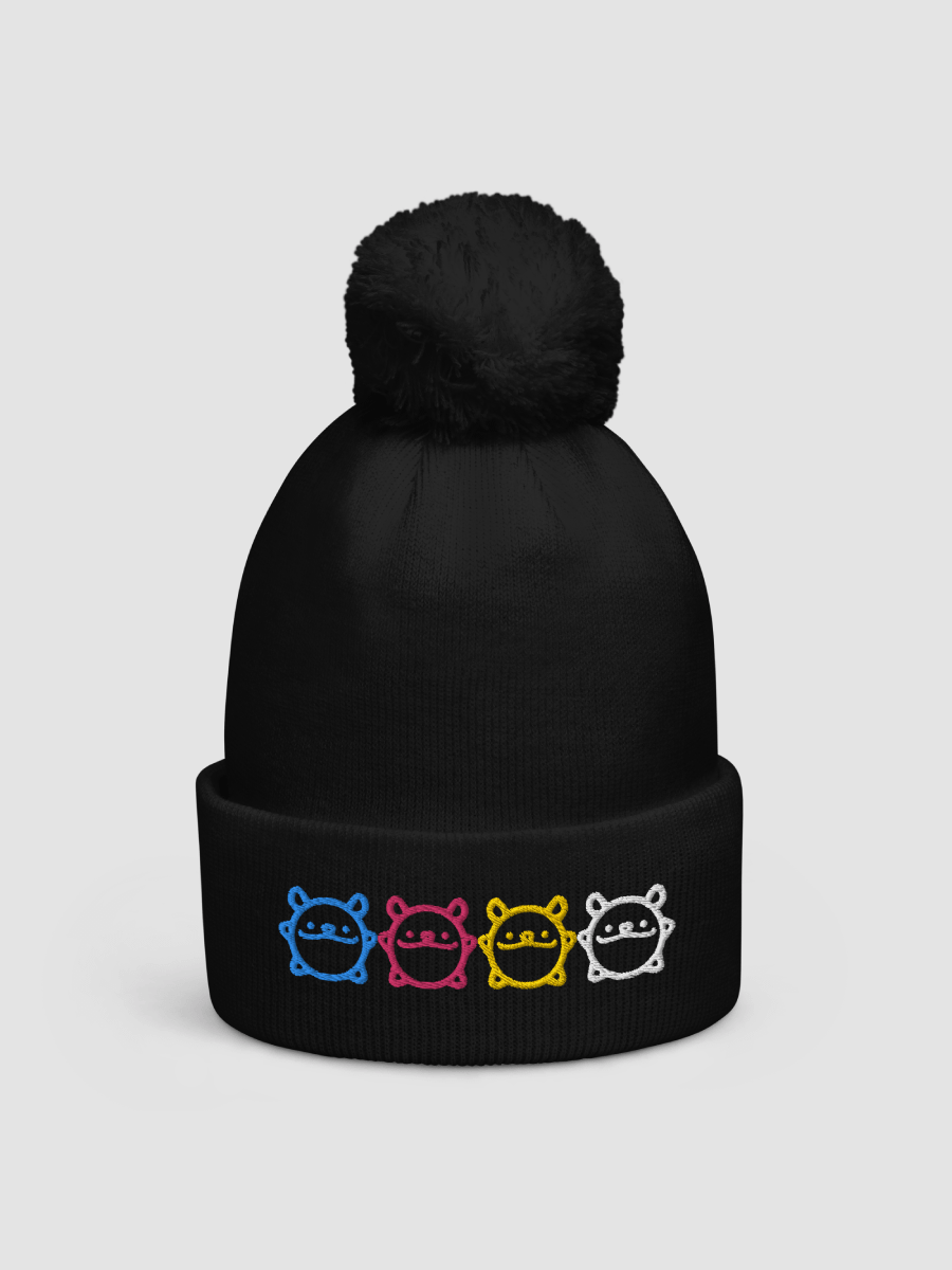 CMYK Embroidered Possum Pompom Beanie product image (1)