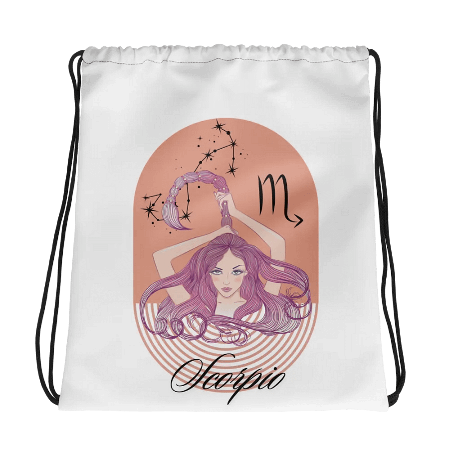 Reach for the Stars: Adorable Horoscope Drawstring Bag - Scorpio product image (2)