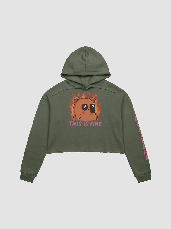 This is Fine Bear Crop Hoodie product image (1)