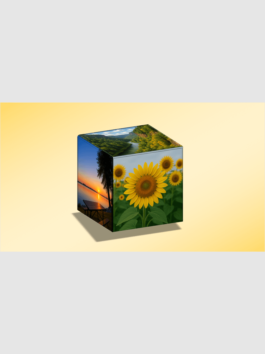 Auto Changing Picture 3D Cube Animation in PowerPoint product image (1)
