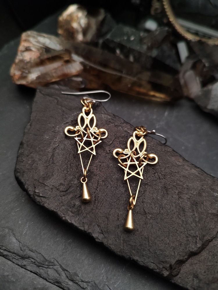 Earrings Brass Copper - Vessel Star Drops product image (1)