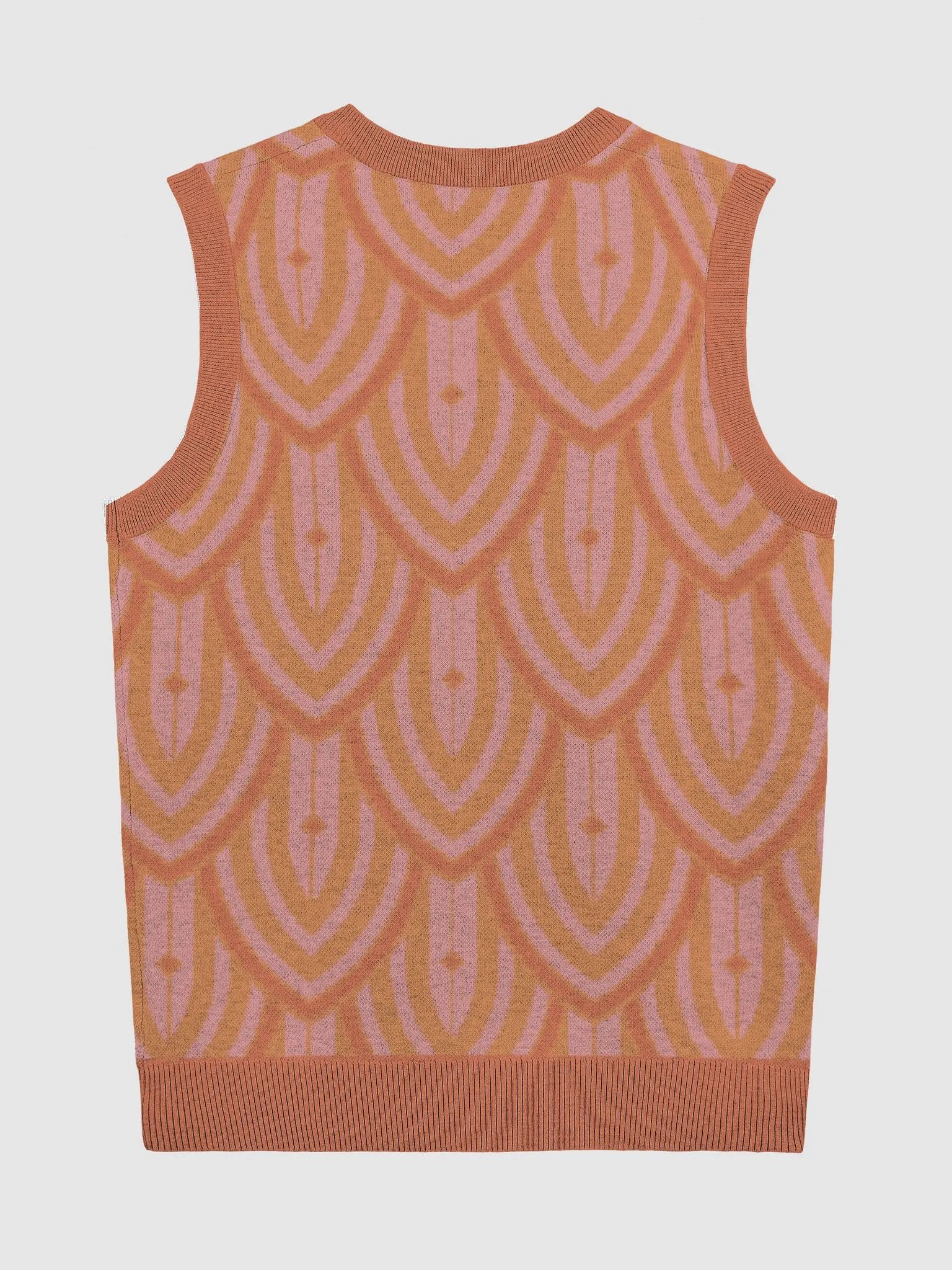 Art Deco Rust Orange Knitted Vest product image (2)