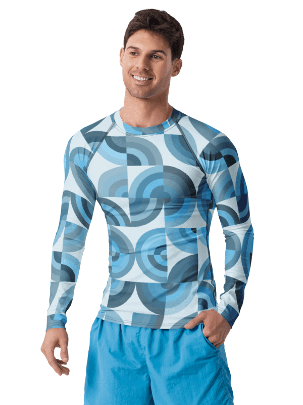 Rhythmic Blue Mosaic Rash Guard product image (1)