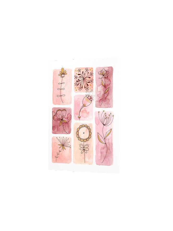 Whimsical Flower Doodle Poster 2 product image (16)