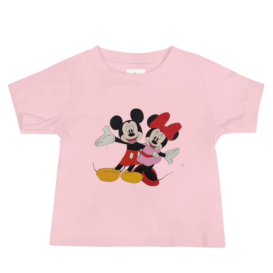 Mickey and Minnie mouse (art by Dina R.) acrylic painting picture - Baby Jersey Short Sleeve Tee product image (3)