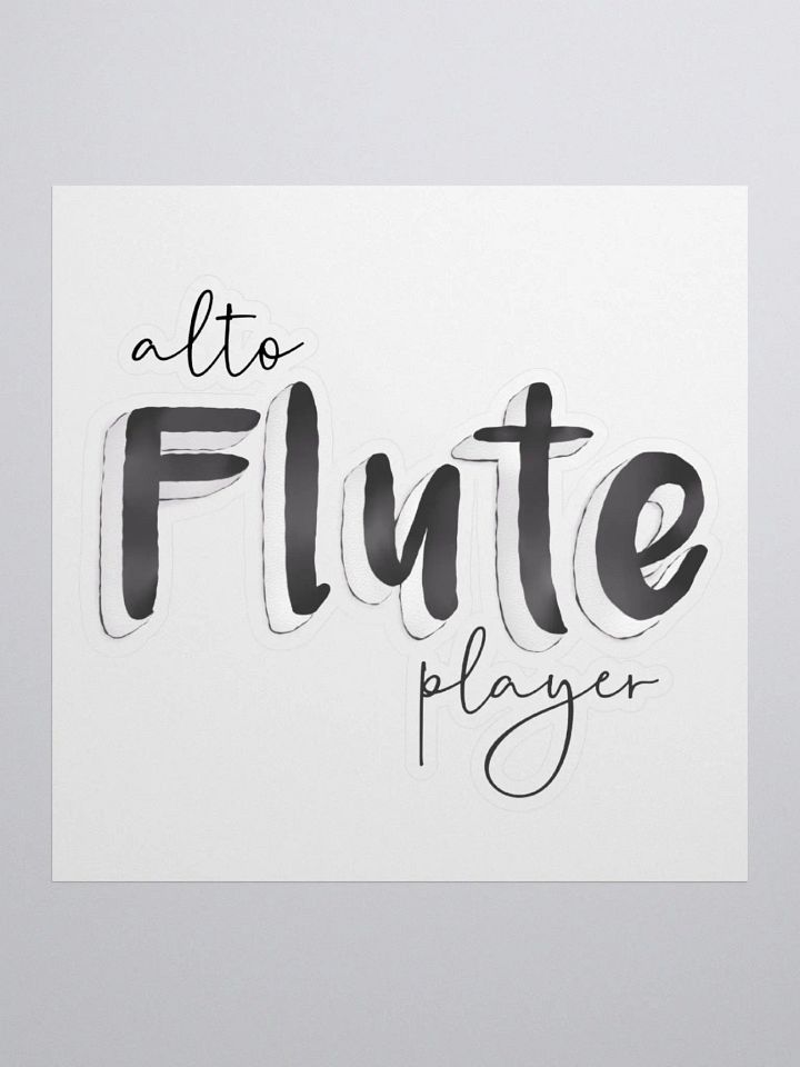3D Alto Flute Player Typography Sticker product image (1)