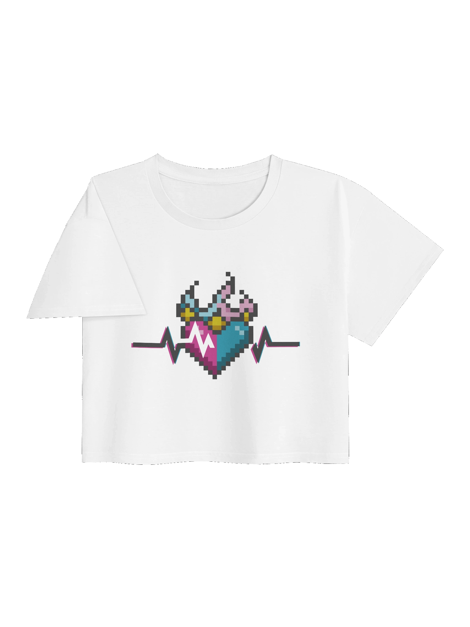 Sacred Heartbeats Pixel Crop Top product image (3)