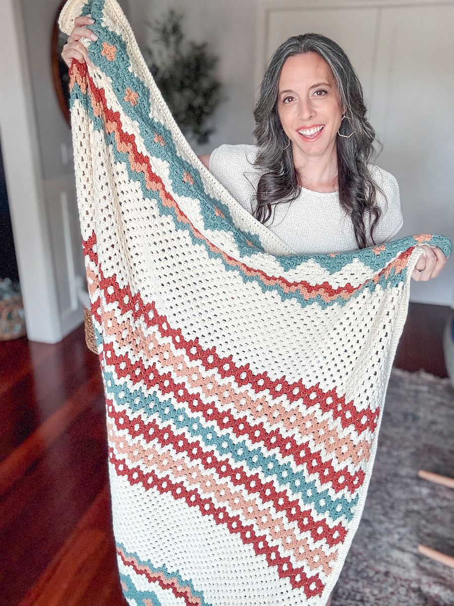 Gemstone Hues Crochet Blanket & Washcloth Pattern product image (3)