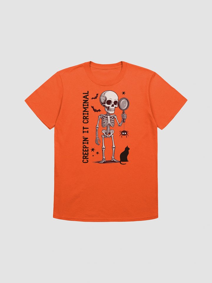 Creepin’ It Criminal Halloween T-Shirt for True Crime Lovers - Light product image (2)