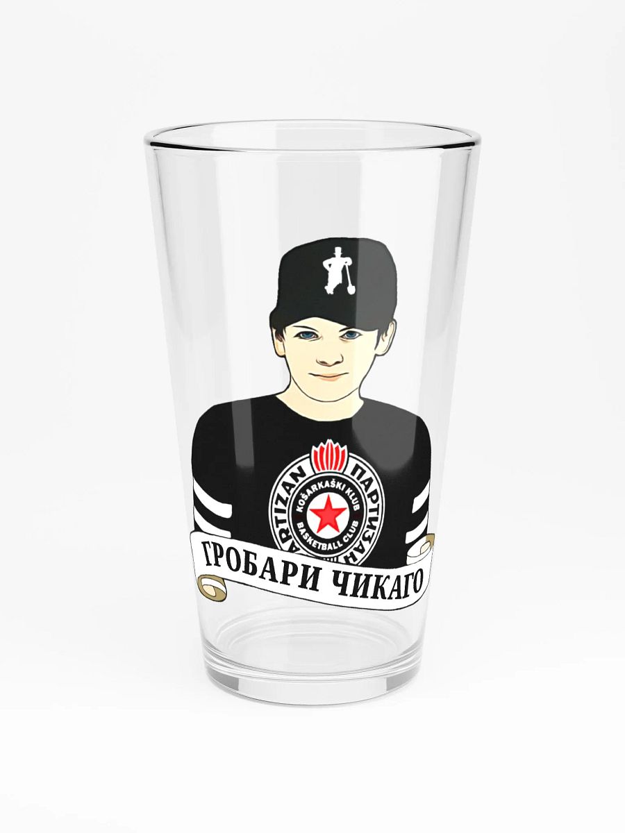 Grobari Čikago KK Partizan Shaker Pint Glass product image (3)