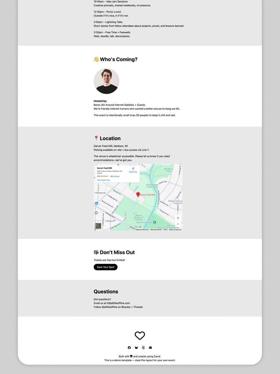 EZEvent - Event Carrd Template product image (2)