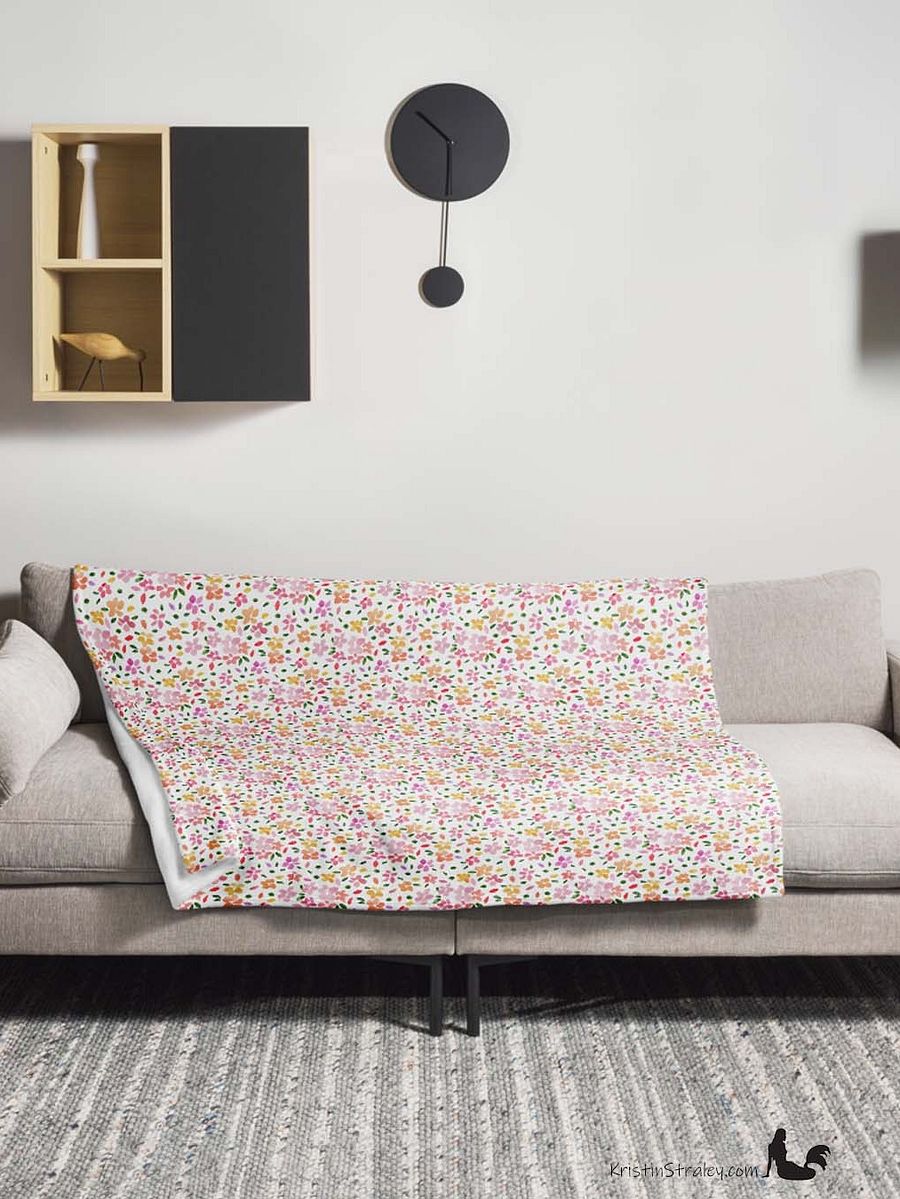 Spring Flowers Fleece Throw Blanket product image (9)