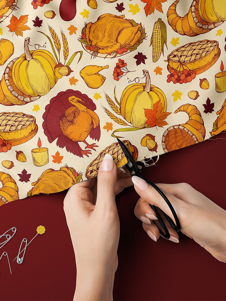 Traditional Thanksgiving Single Seamless Pattern product image (5)