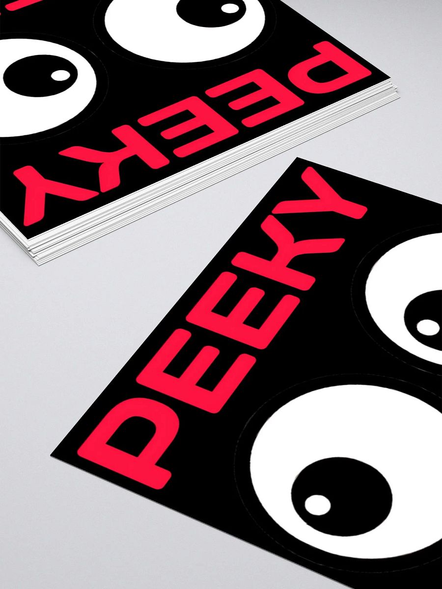 Peeky Peeky - Black 'Kiss Cut Sticker' product image (4)