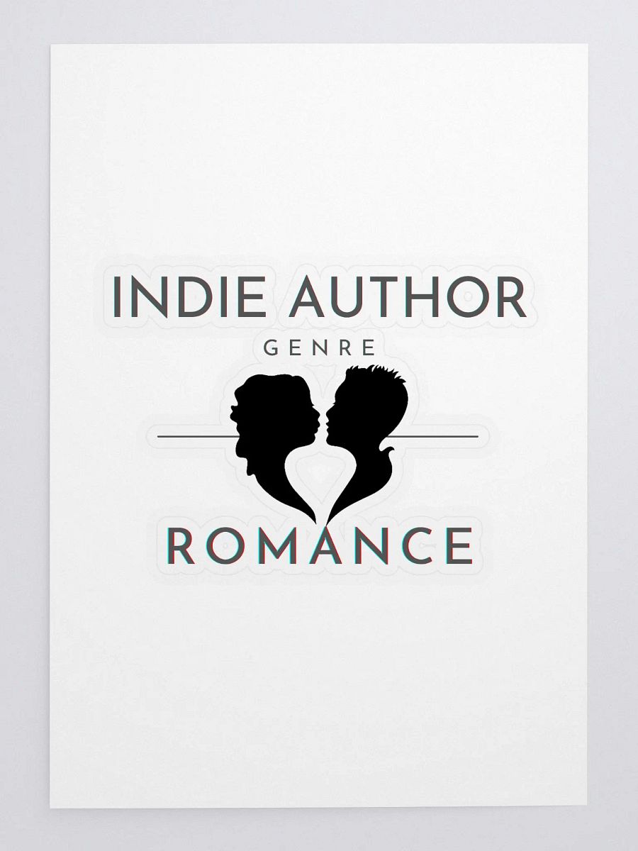 Indie Author Romance Sticker Black Text product image (3)