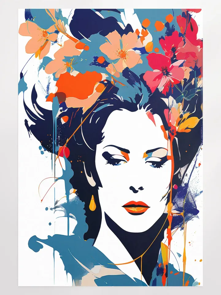 Abstract Woman v4 - Vintage Style Poster - Girly - Large 24x36 Inches product image (1)